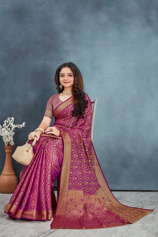 Designer Mysore Silk Saree With Classic Brocade And Zari Weave Festive Special | Premium Collection