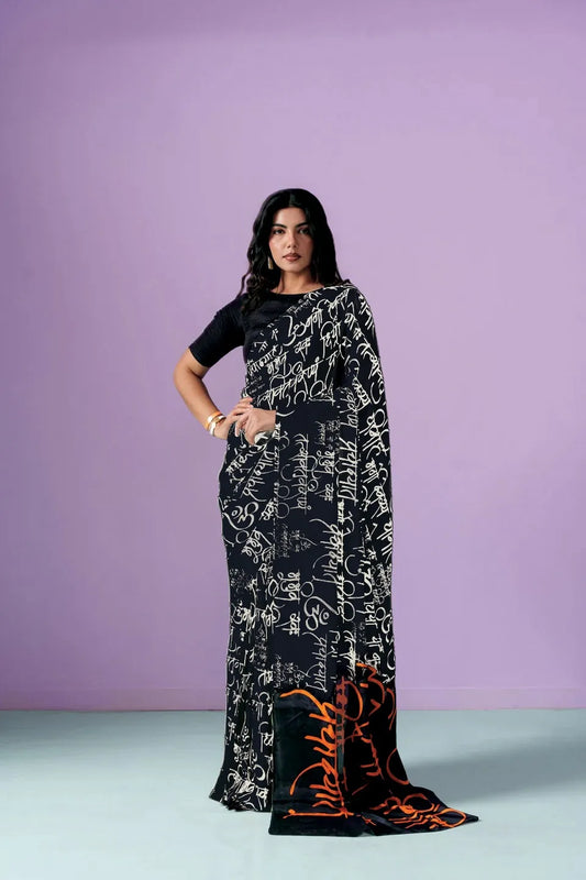 Japan Satin Devsena Digital Print Saree