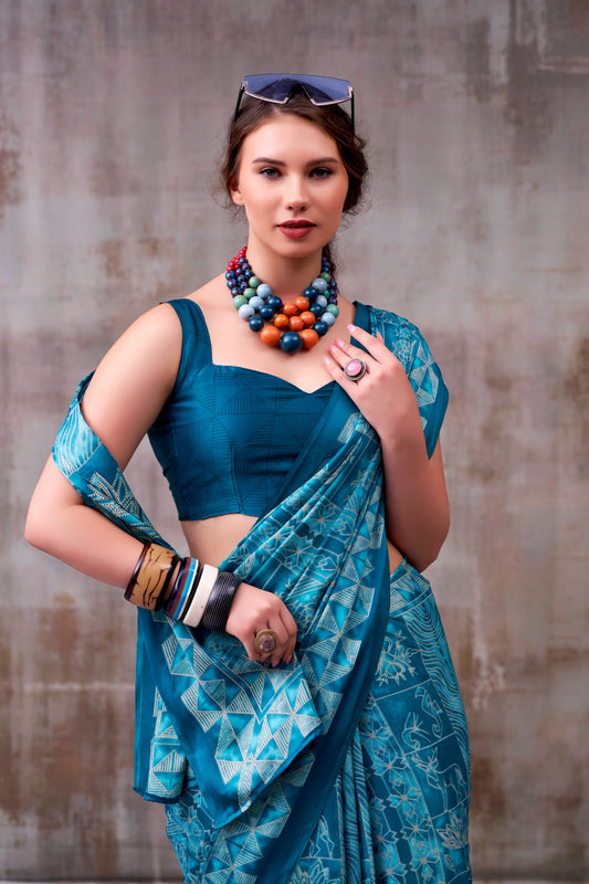 beautifully Model Silkdigital print