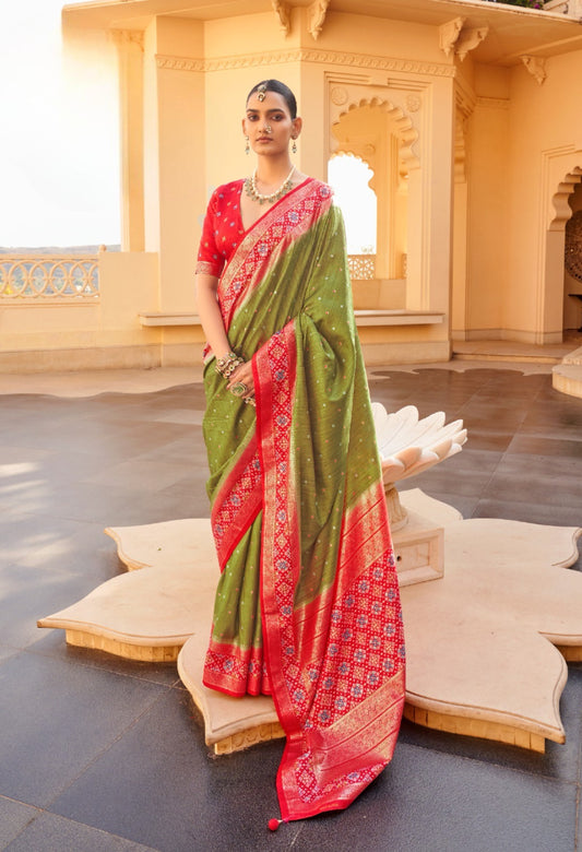 Mercerize Sigma Silk Saree with Sambalpuri Pallu