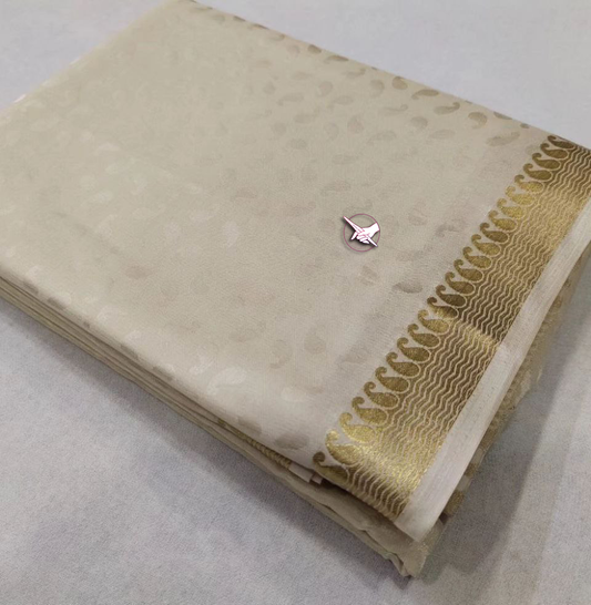 Elegant Pure Mysore Silk Saree With Woven Border | Premium Collection