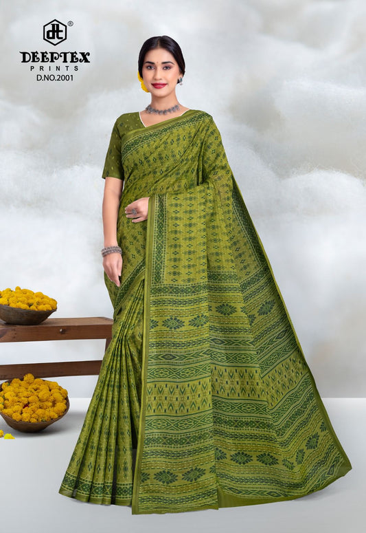 Vibrant Premium Cotton Printed Saree