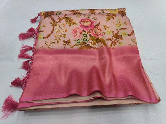 South Indian Soft Silk Saree With Digital Print Highlights | Premium Collection