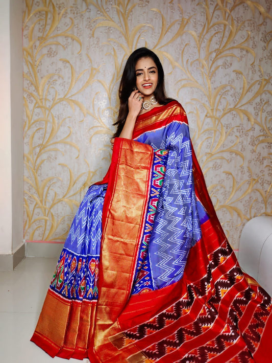 Digital Ikkat Printed Kanchi Silk Saree In Soft Traditional Weave | Premium Collection