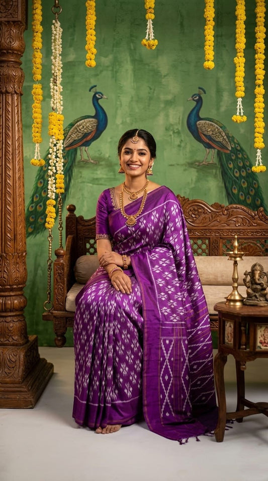 Purple Barista Soft Silks Saree with Elegant Ethnic Designer Weaving | Premium Collection