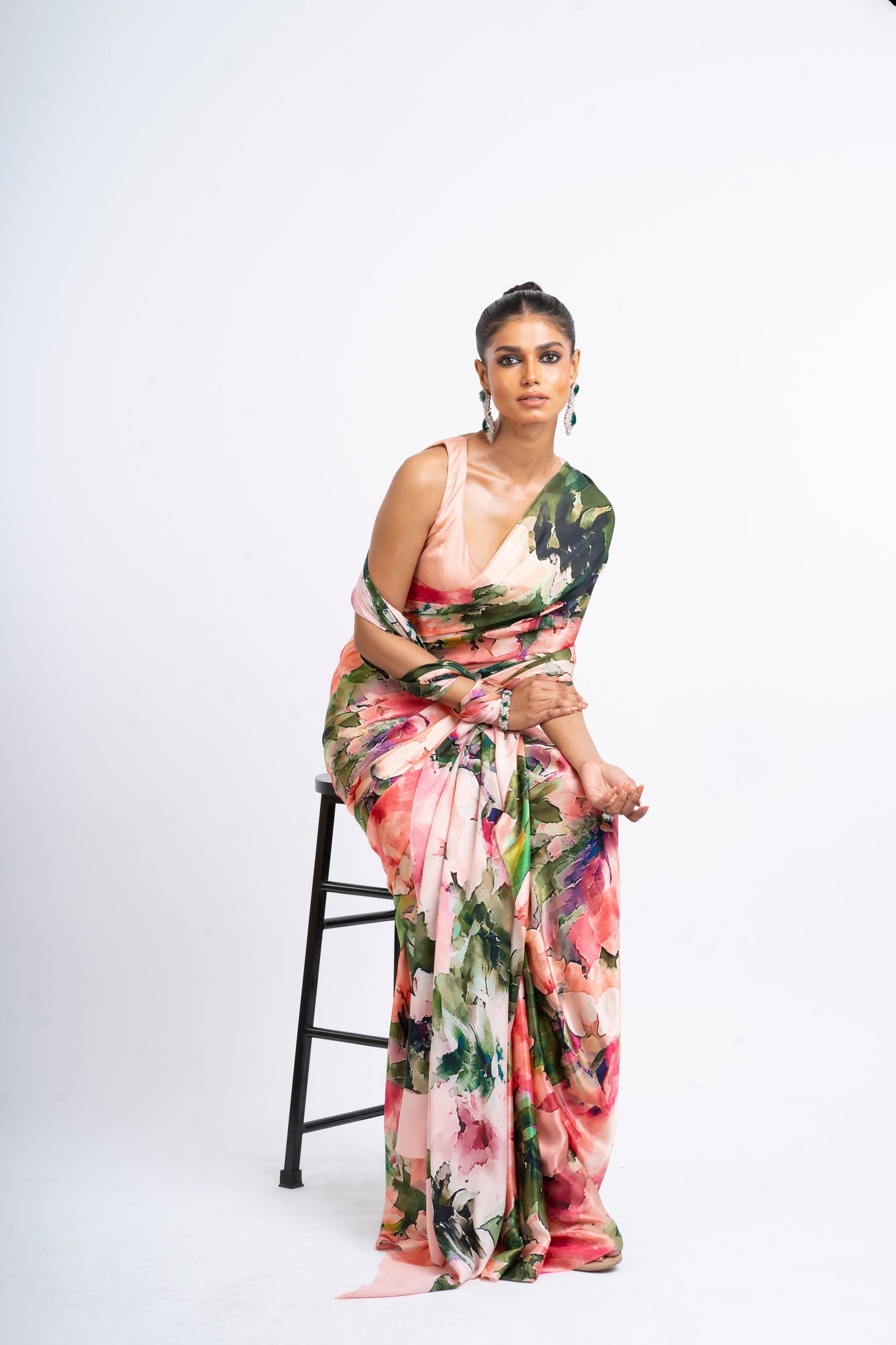 Buy Ruby Blossom Pink Silk Saree Online at Premvastra | Premium Collection