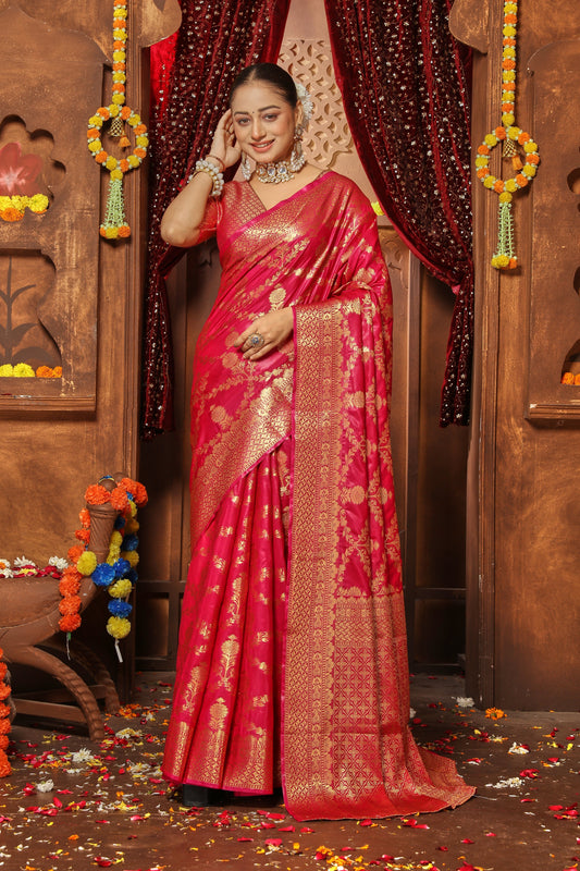 Regal Appeal Brocade Zari Silk Saree For Bridesmaids | Premium Collection