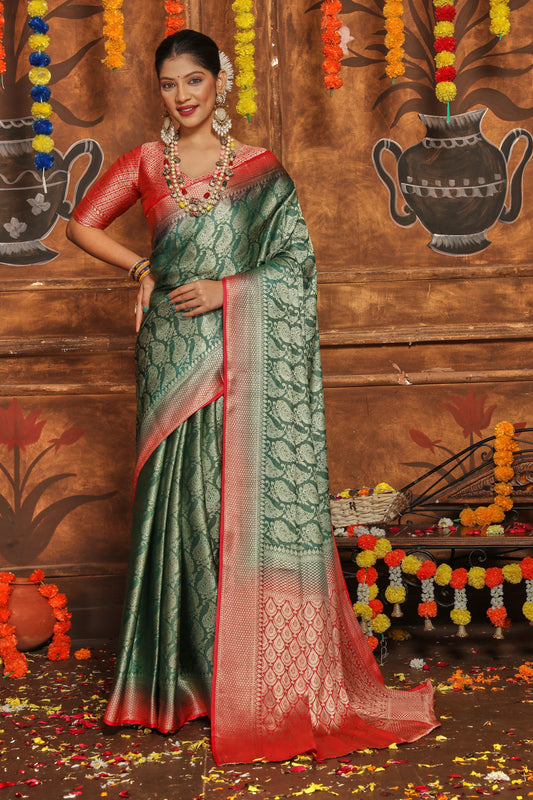 Royal Banarasi Saree In Brocade Silk With Zari Work | Premium Collection