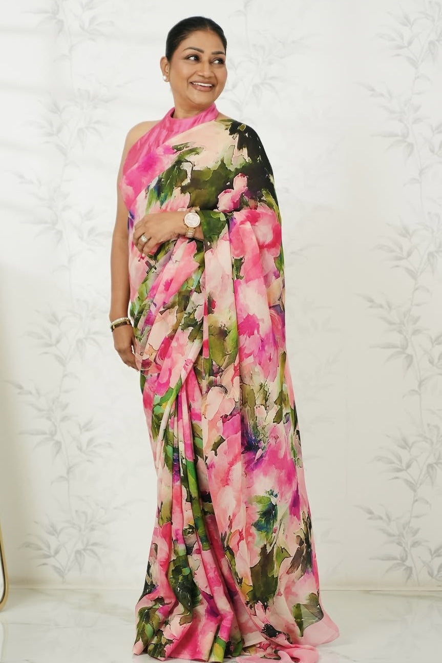 Buy Dolly Jain Wore Ruby Satin Silk Saree from  Premvastra | Premium Collection