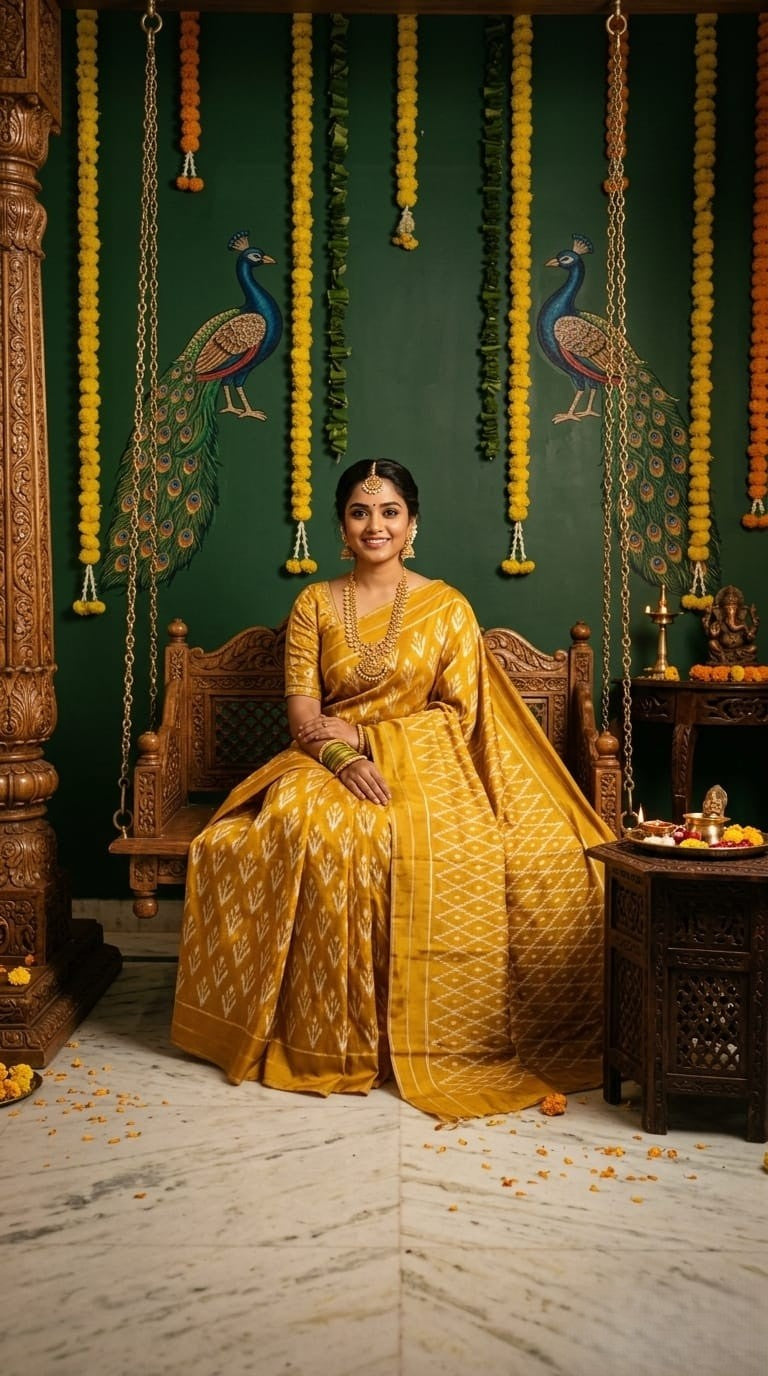 Mustard Yellow Barista Soft Silks Saree with Rich Ethnic Zari Design | Premium Collection