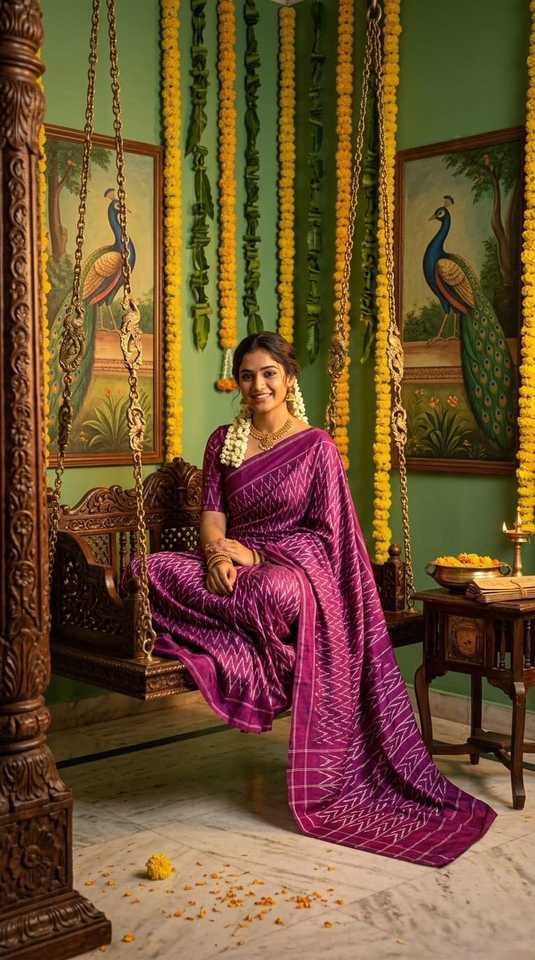 Purple Barista Soft Silks Saree with Elegant Designer Pattern | Premium Collection