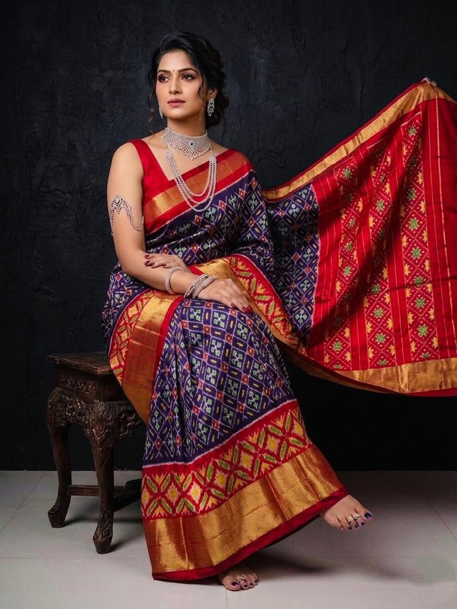 Purple Pink Designer Rich Pallu Handloom Kotha Silk Saree | Premium Collection