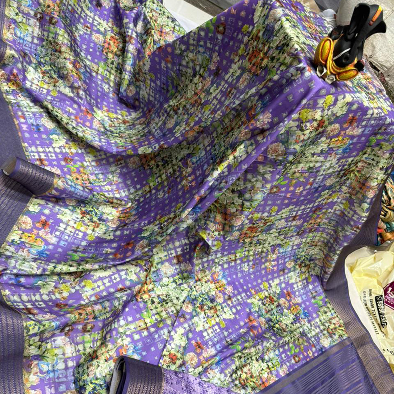 Daily Wear Purple Casual Saree In Butter Silk | Premium Collection