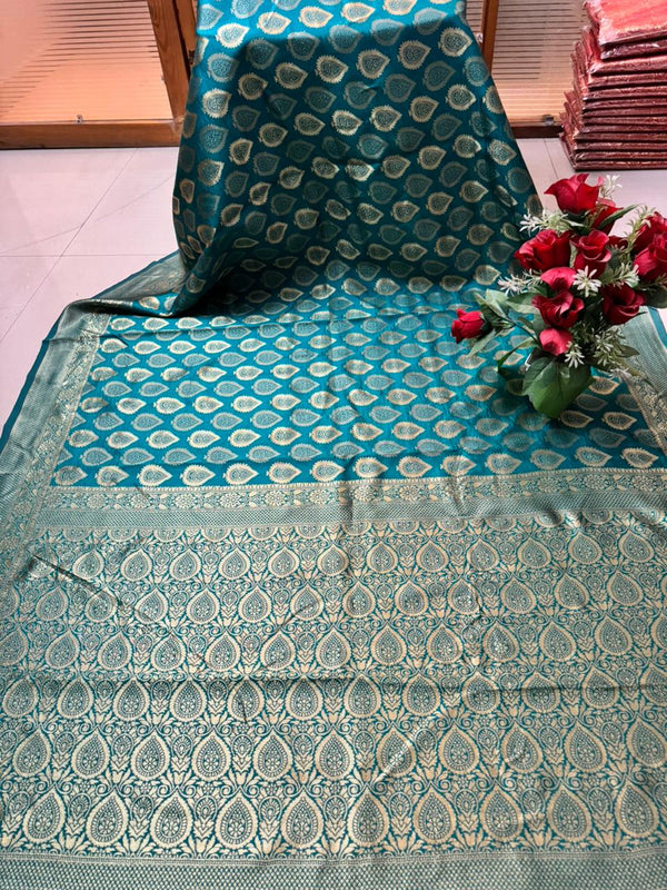 Beautiful Jaquard Saree For Women - Rama