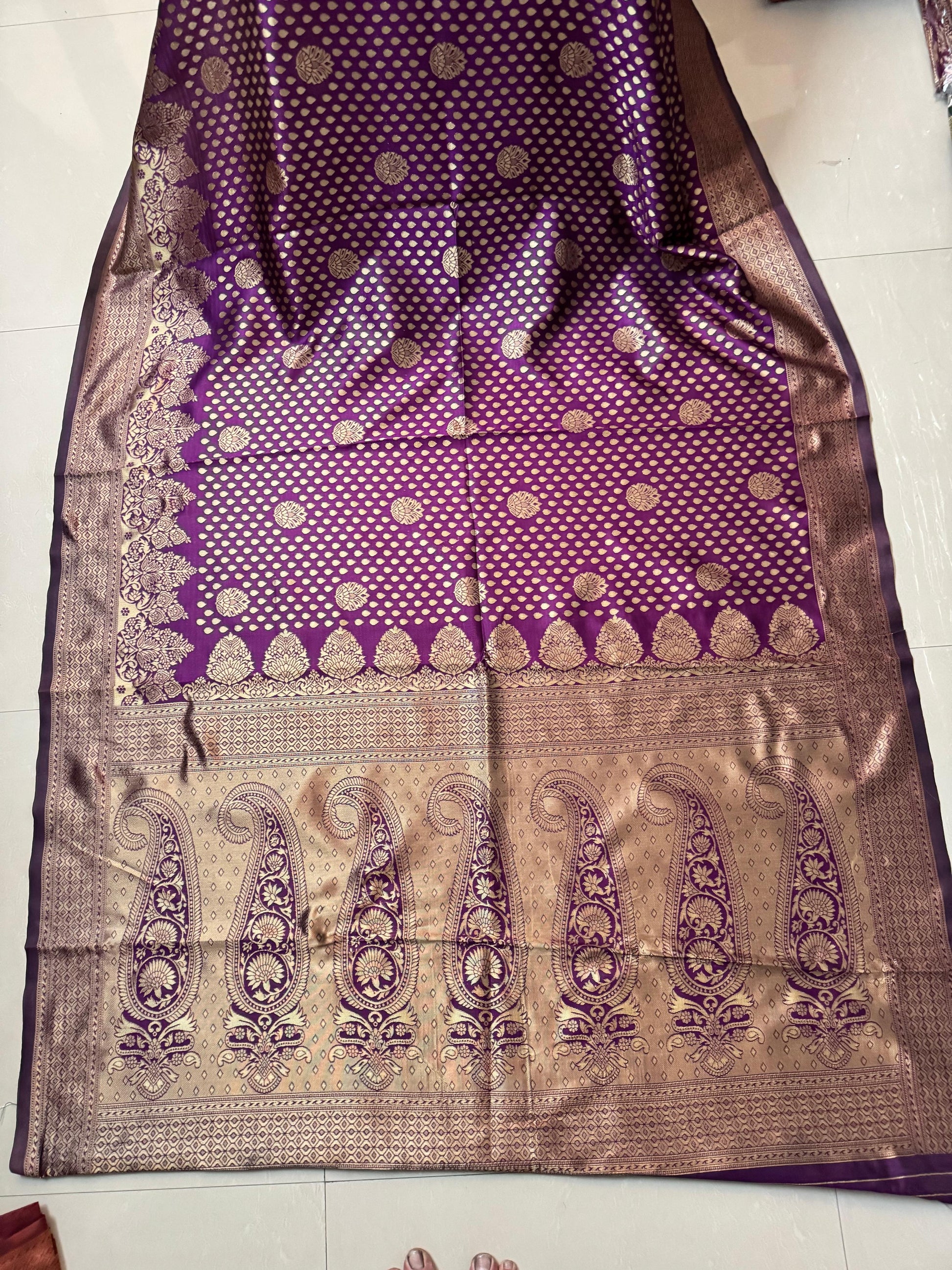 Beautiful Jaquard Saree For Women - Indigo