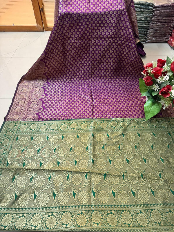 Beautiful Jaquard Saree For Women - Indigo