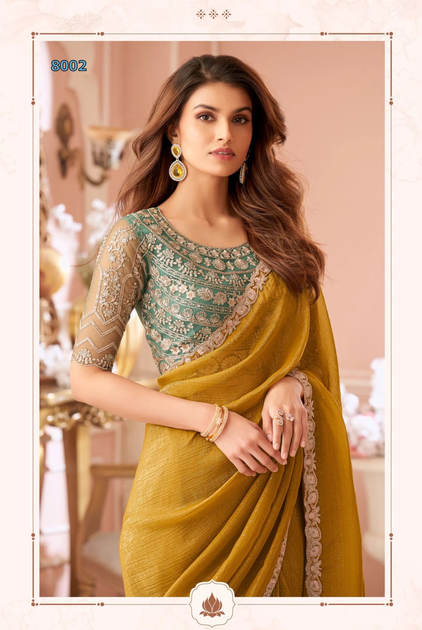 Shimmer Salsa Style Georgette Saree
