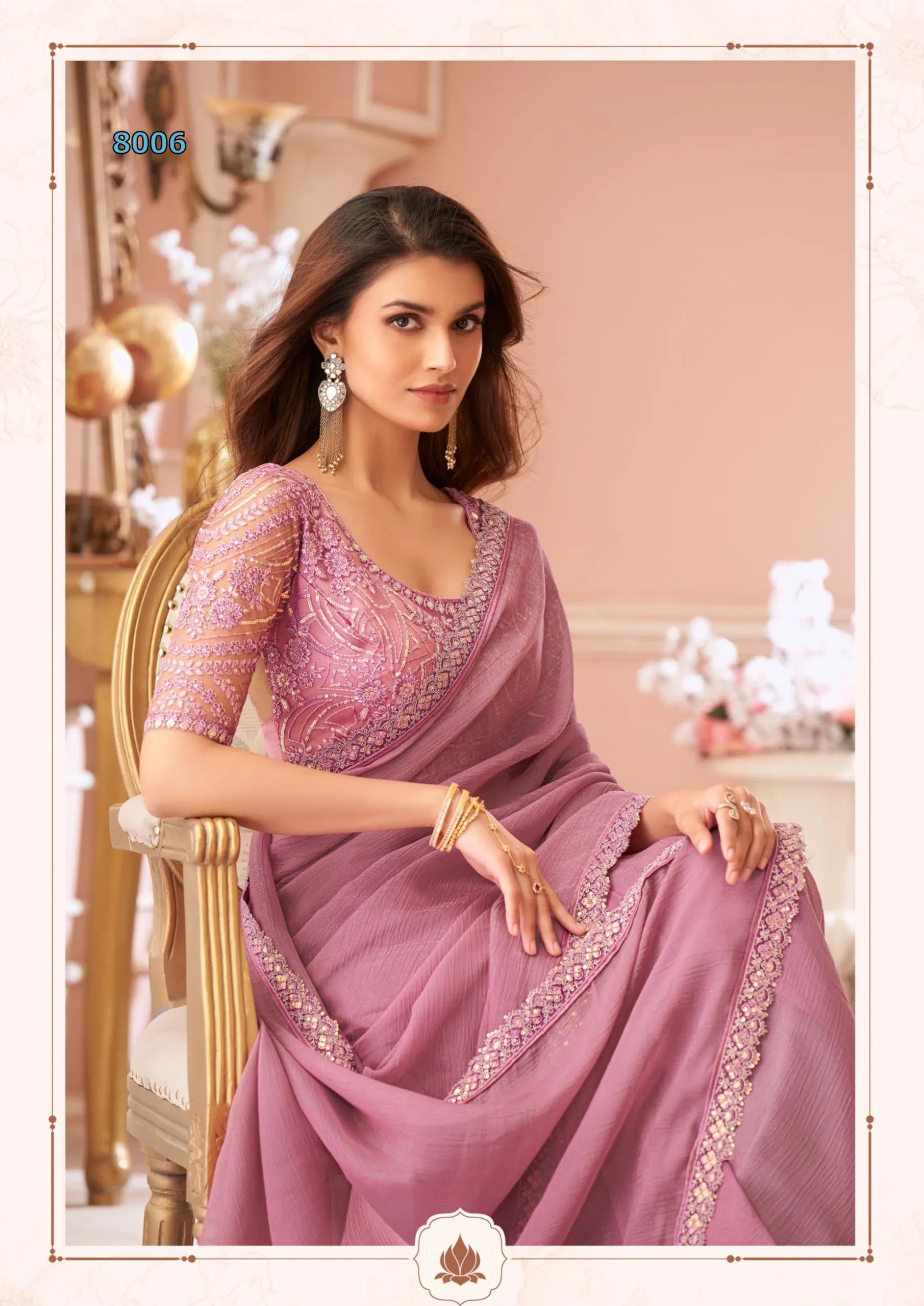 Shimmer Salsa Style Georgette Saree