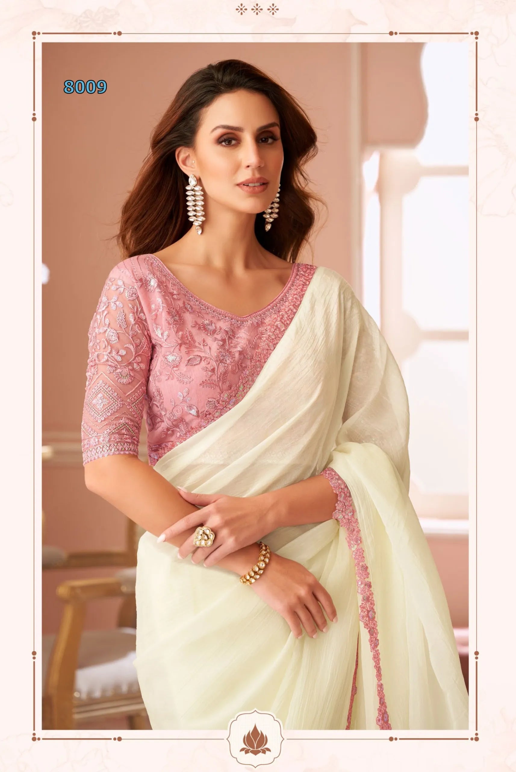 Shimmer Salsa Style Georgette Saree