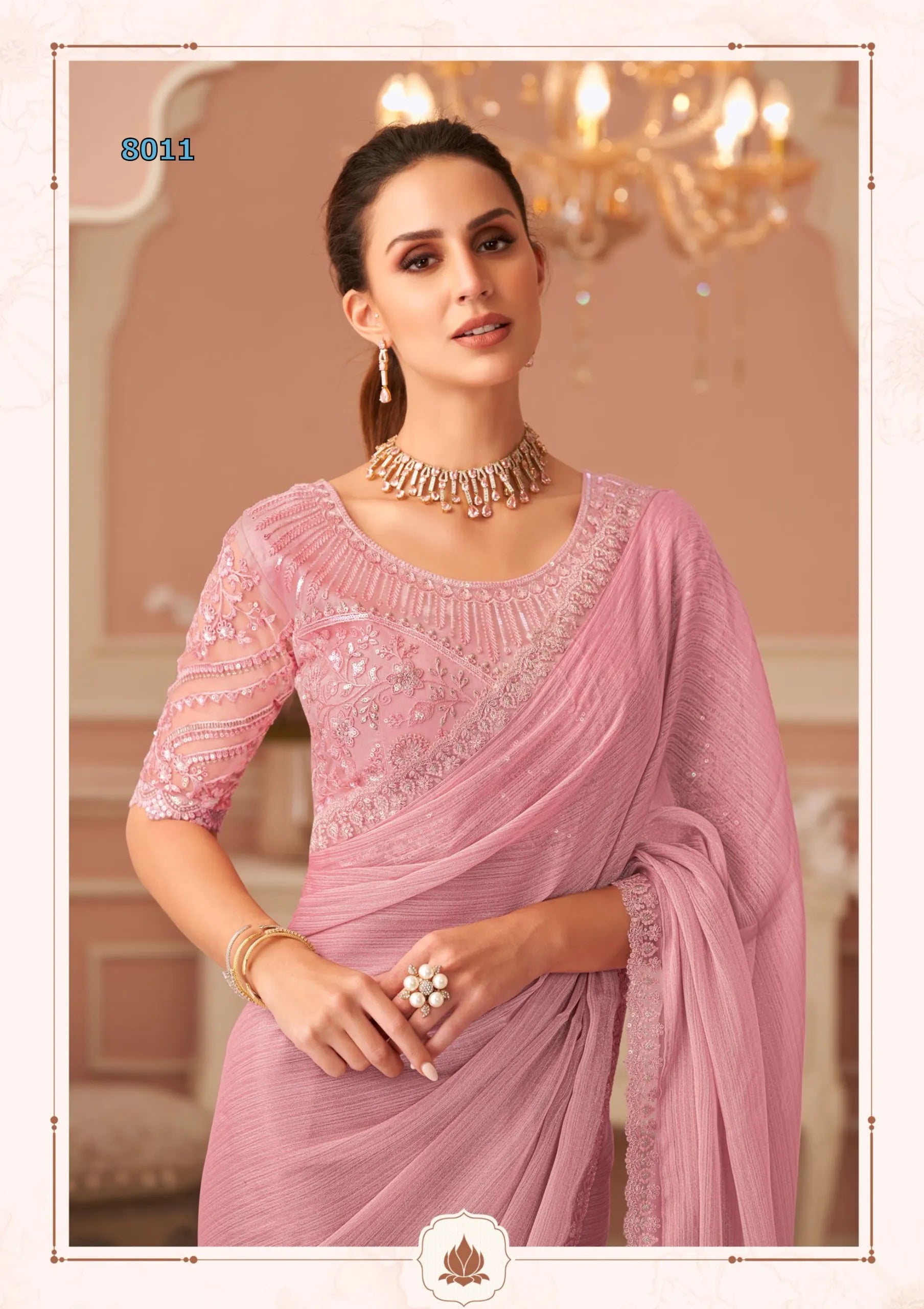 Shimmer Salsa Style Georgette Saree