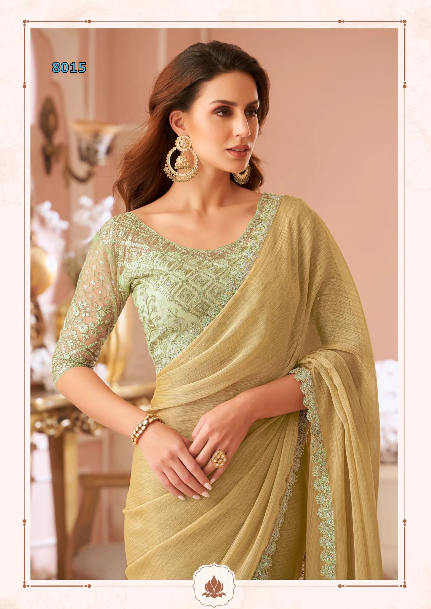 Shimmer Salsa Style Georgette Saree