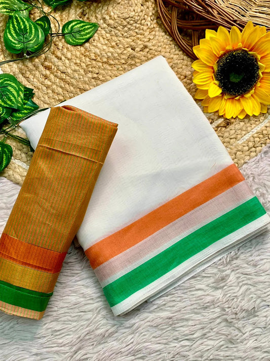 Independence Day Special Semi Cotton Saree