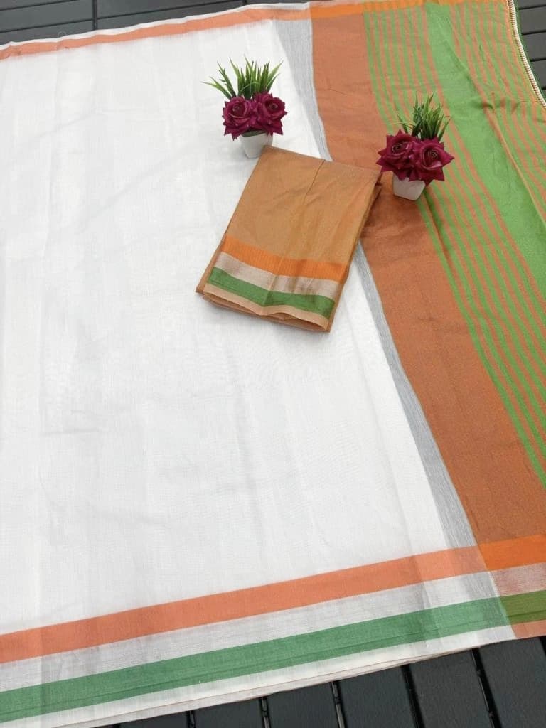 Independence Day Special Semi Cotton Saree