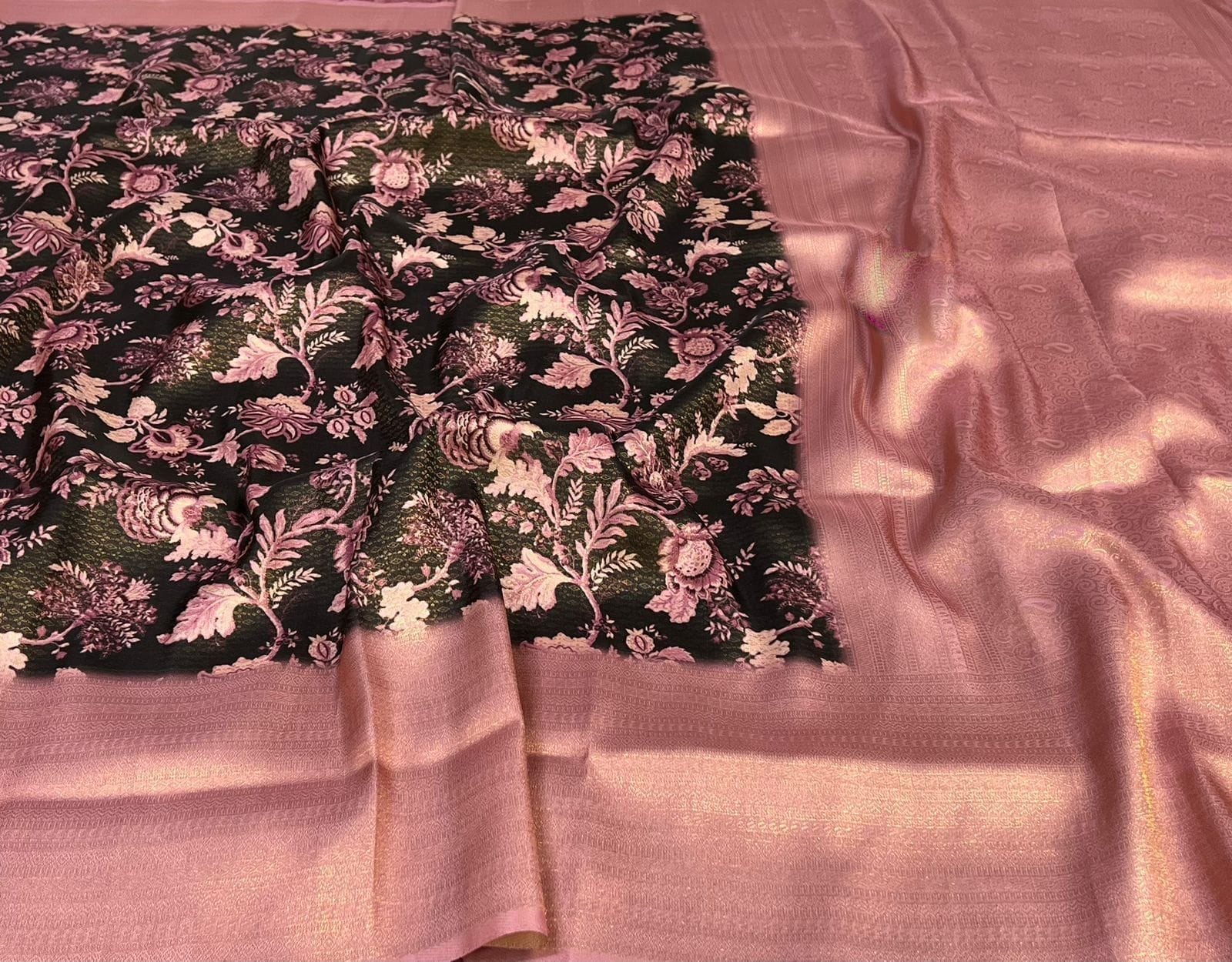 Printed Soft Silk Saree For Festivals And Celebrations | Premium Collection