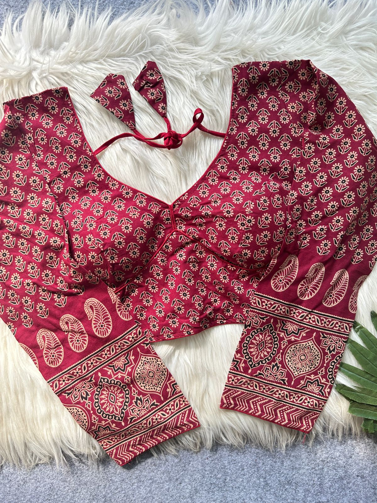 AJRAKH SABYASACHI FLOWER PRINTS BLOUSE