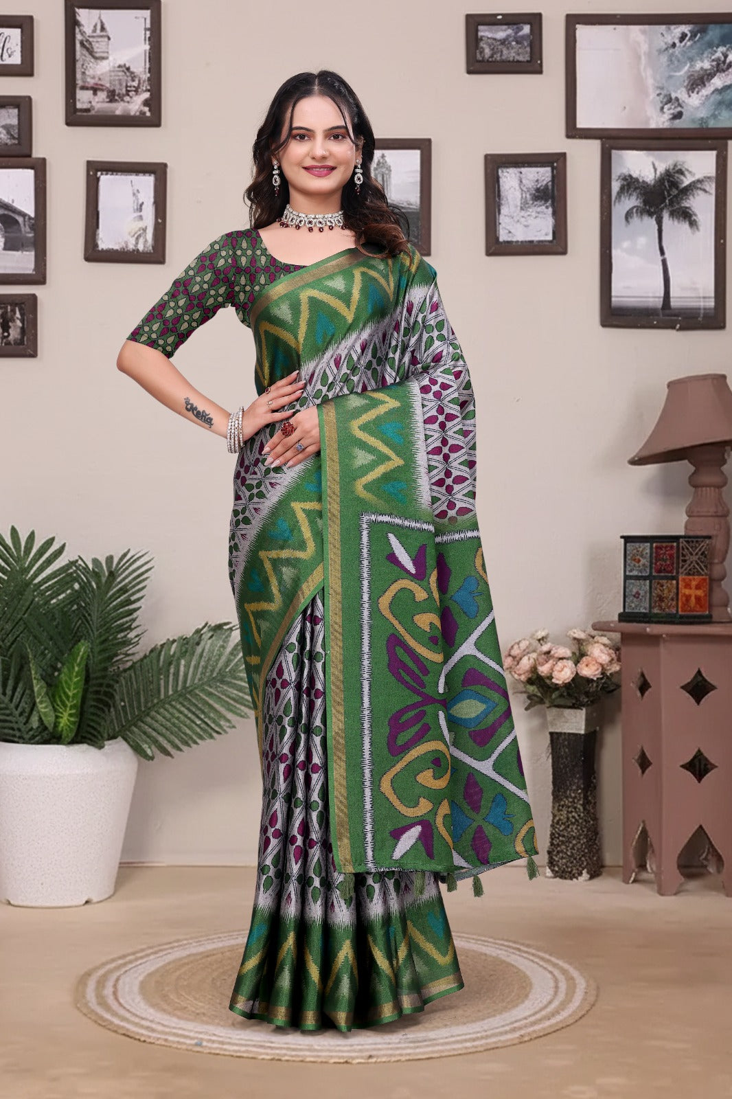 BEAUTIFULLY CRAFTED MAL COTTON GREEN