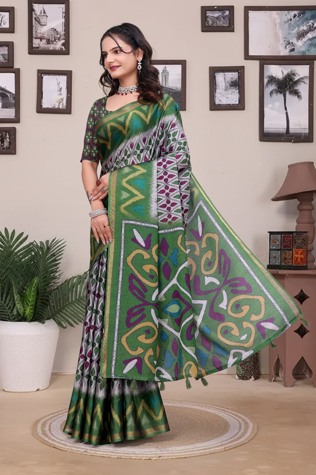 BEAUTIFULLY CRAFTED MAL COTTON GREEN