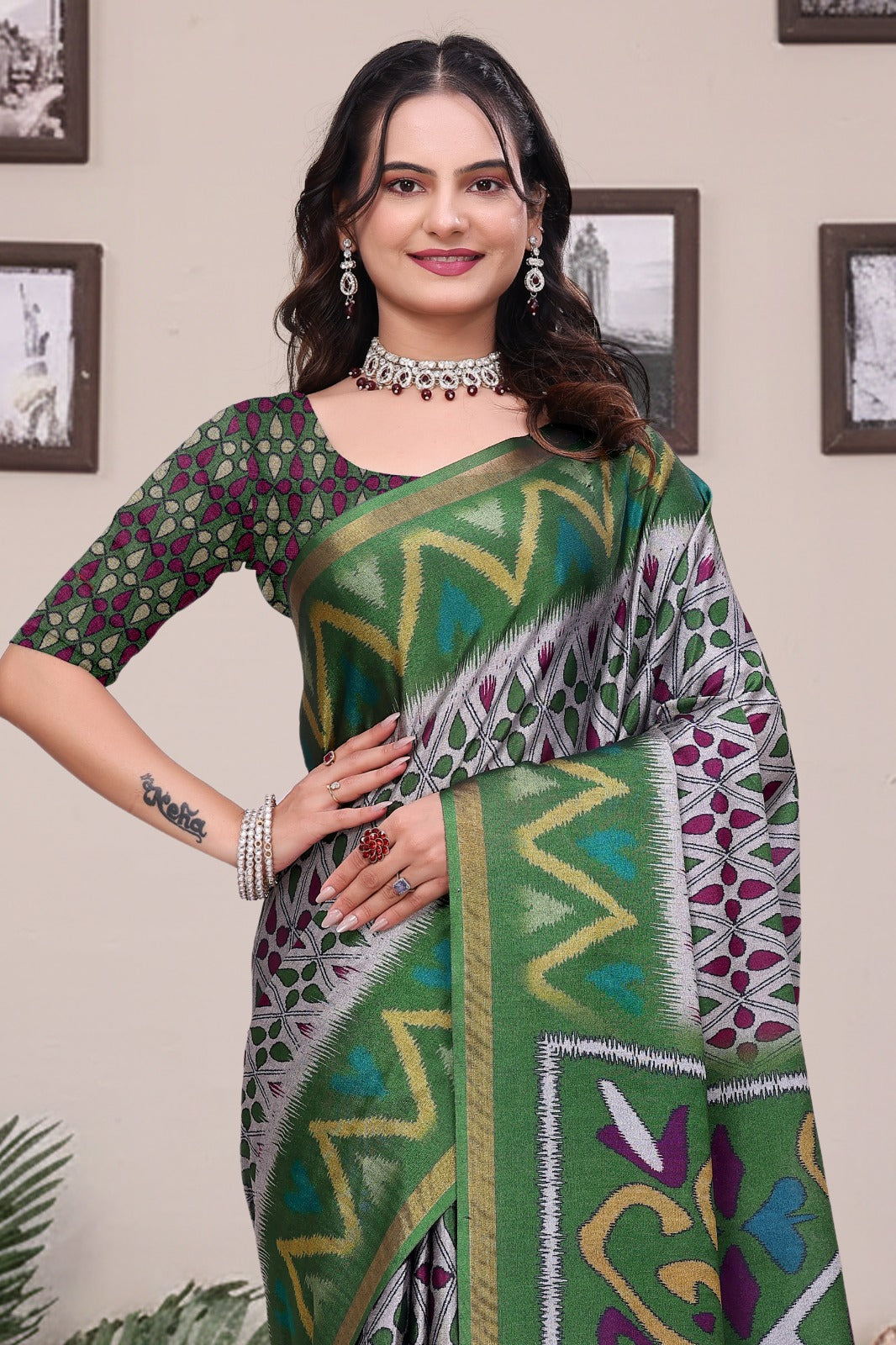 BEAUTIFULLY CRAFTED MAL COTTON GREEN