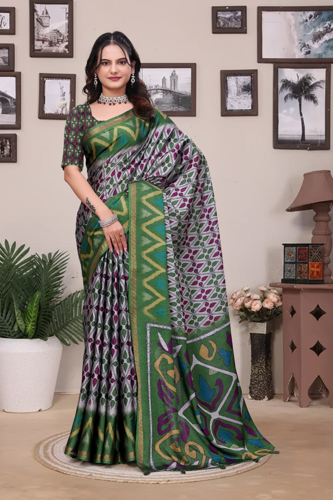 BEAUTIFULLY CRAFTED MAL COTTON GREEN