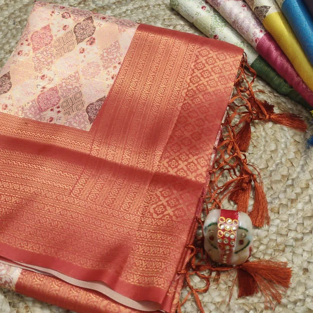 Festive Wear Digital Printed Silk Saree In Soft Fabric | Premium Collection