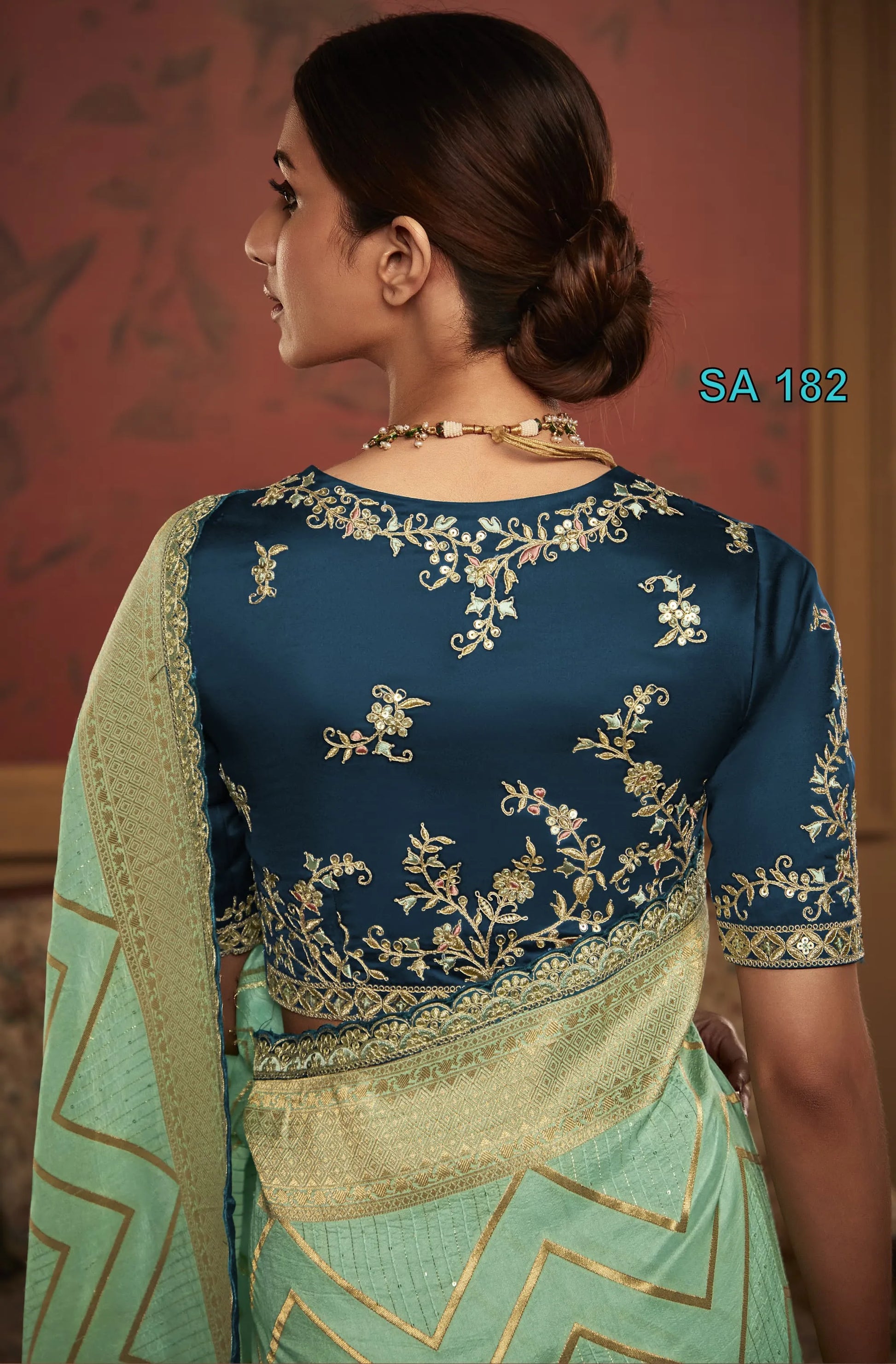Mint Pista Green Sindhuri Pure Dola Silk Saree