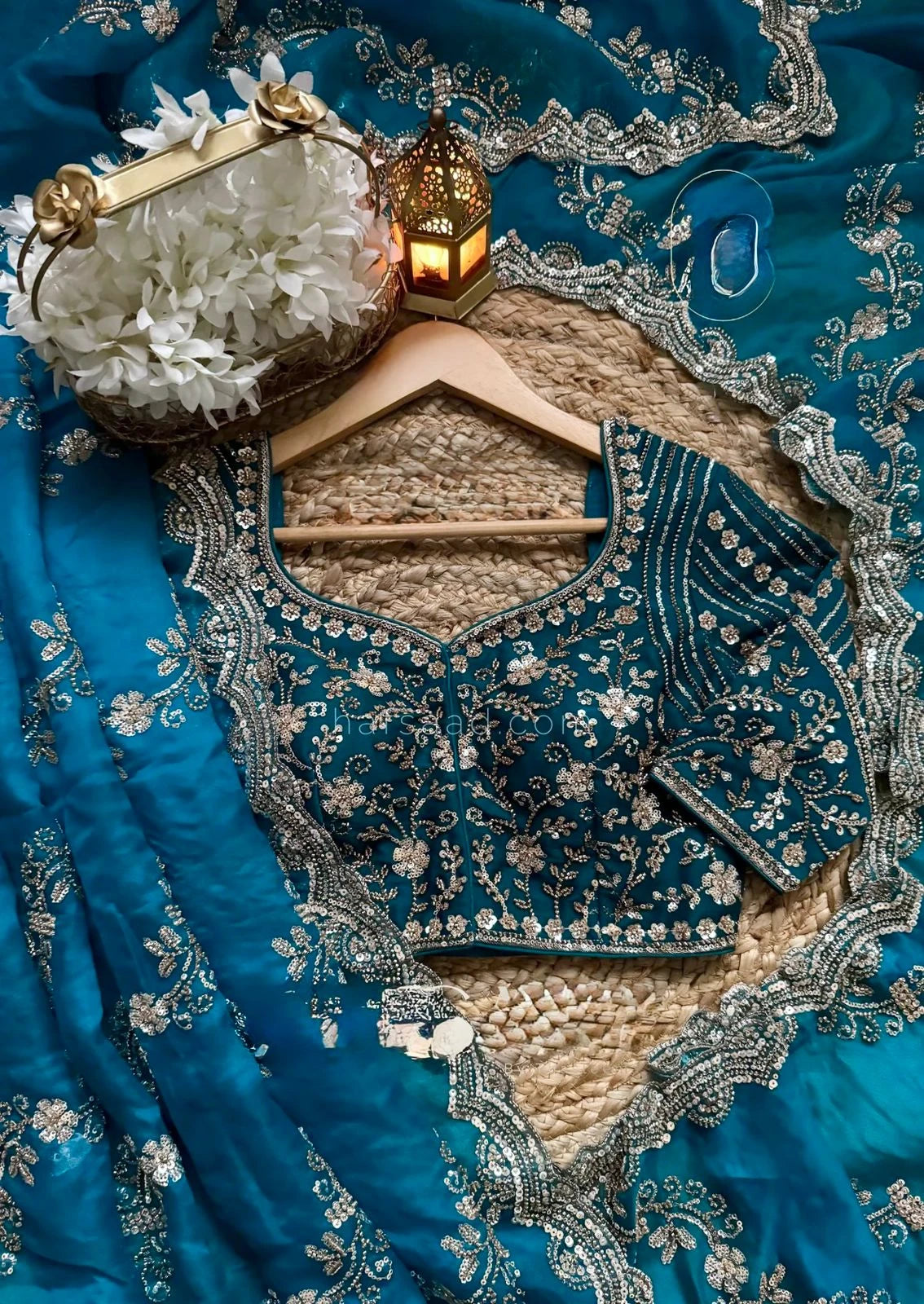 Fendy Silk Designer Saree with Heavy Bead & Sequin Work
