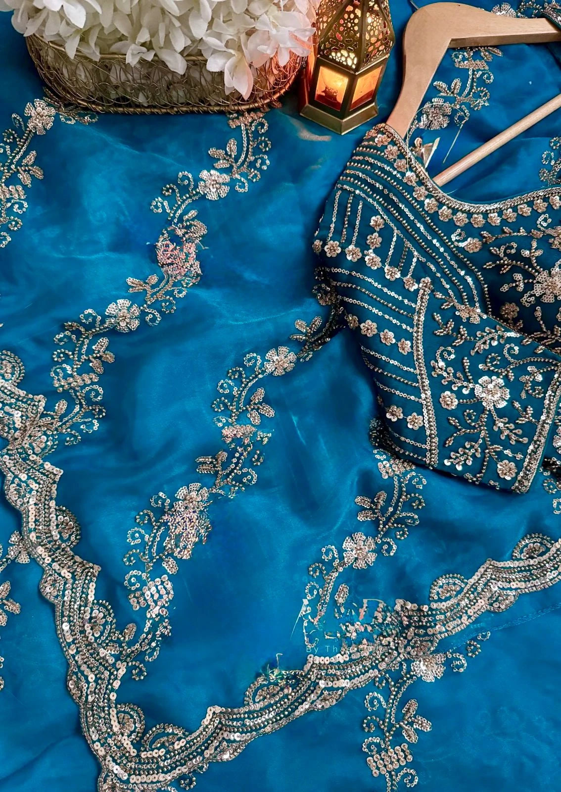 Fendy Silk Designer Saree with Heavy Bead & Sequin Work