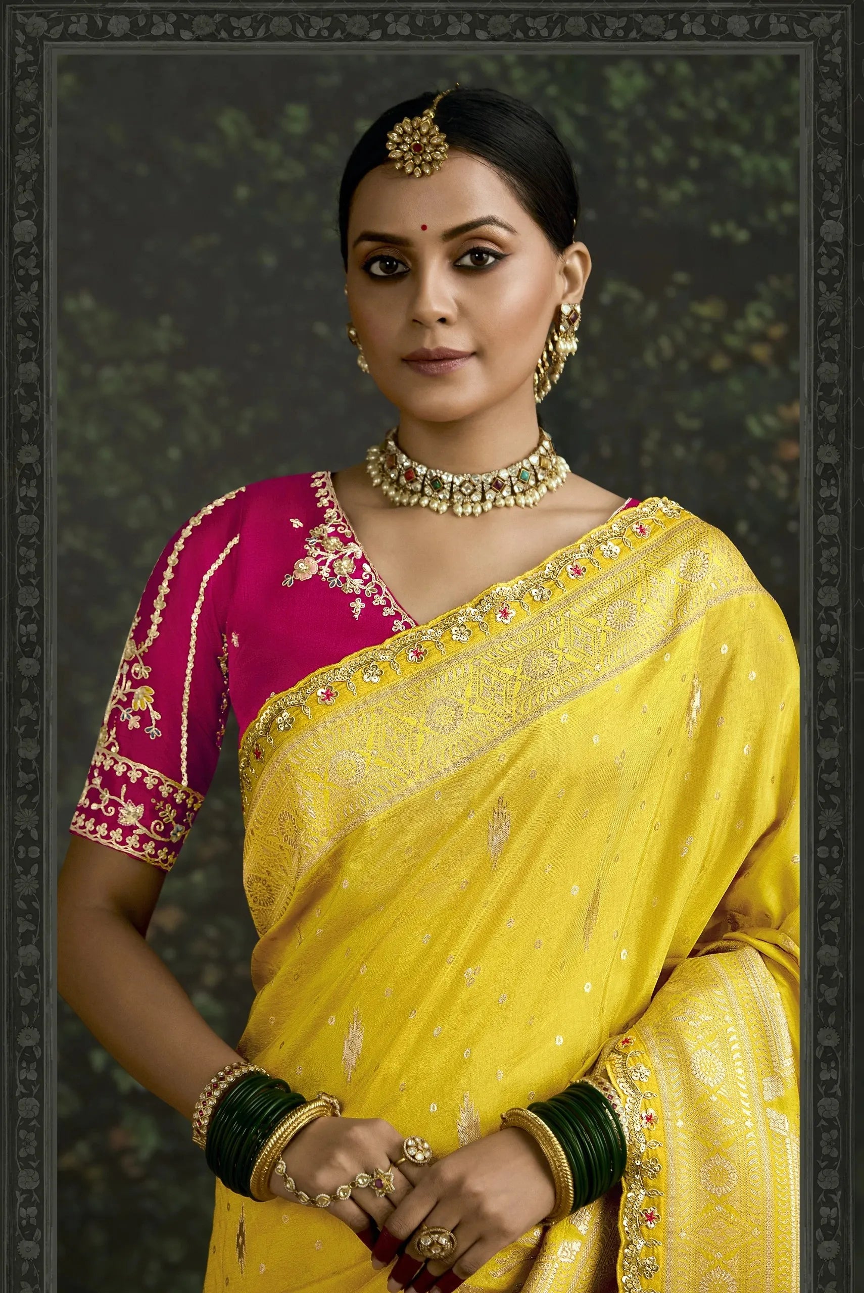 Golden Harvest Pure Dola Silk Saree