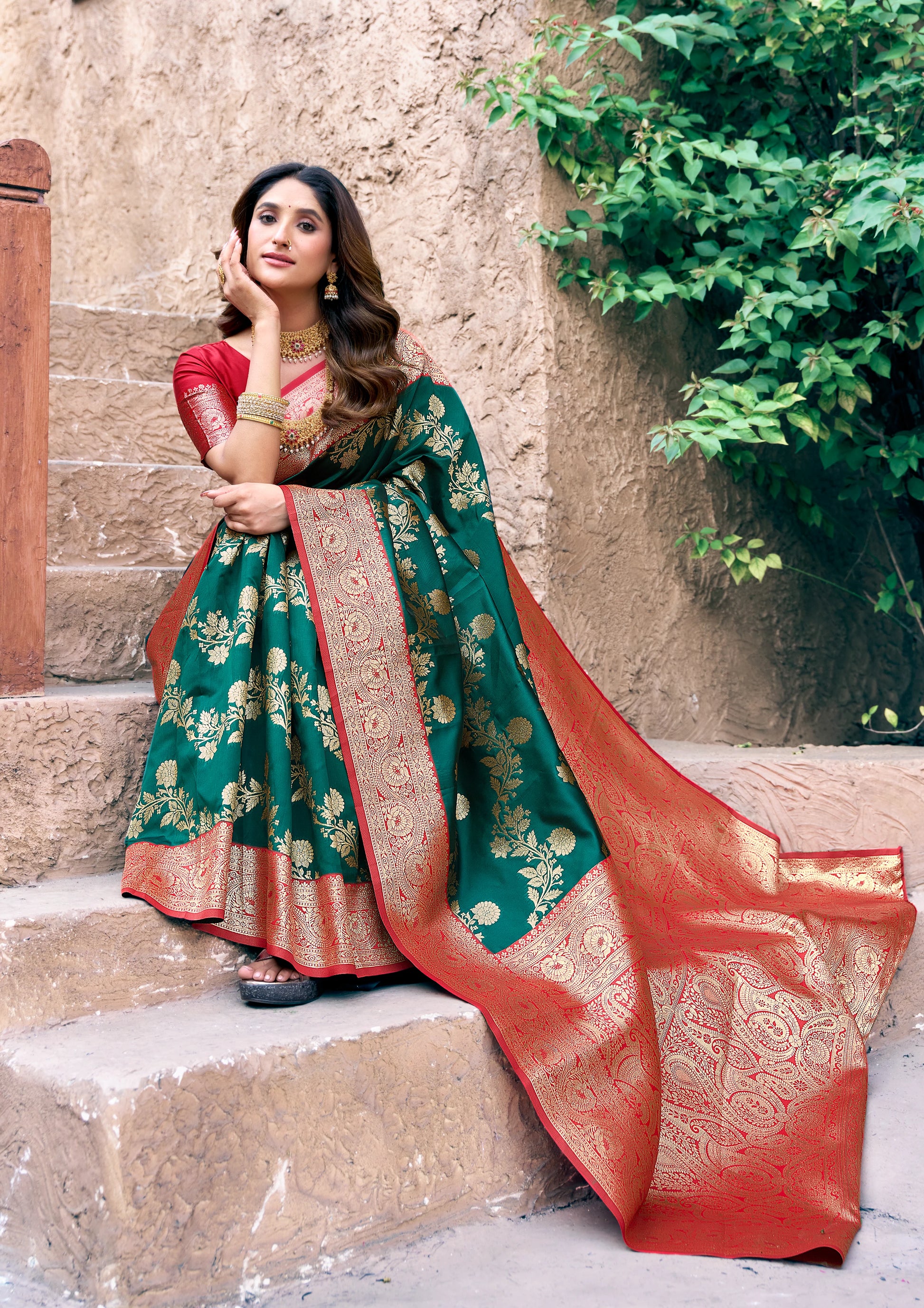 Kanjivaram Silk Saree by Sanskriti— Feel the Luxury, Wear the Legacy