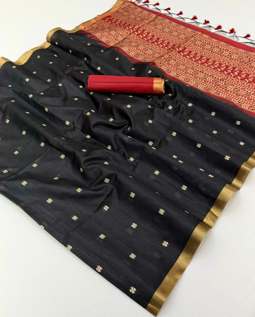Kanoi Zardozi Rajtex Handloom Waving Silk Saree