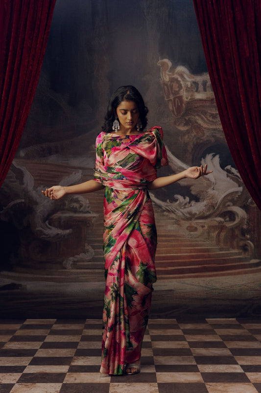 Ruby Silk Saree for Cocktail Party | Shop Now at Premvastra | Premium Collection