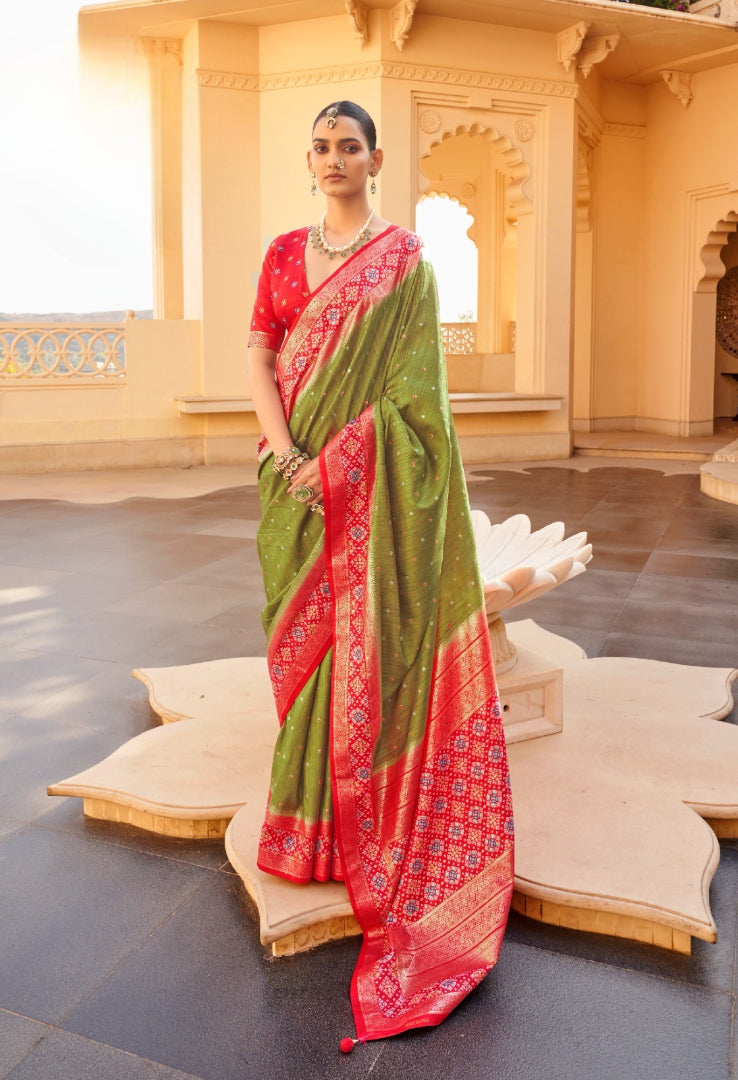 Mercerize Sigma Silk Saree with Sambalpuri Pallu