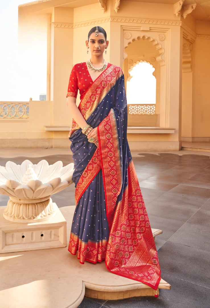 Mercerize Sigma Silk Saree with Sambalpuri Pallu