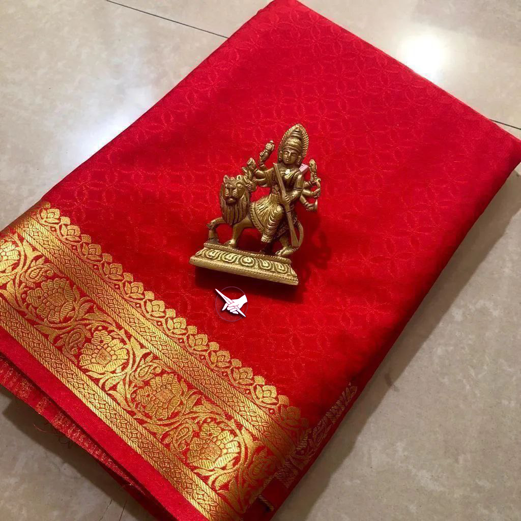 High Quality Mysore Silk Saree With Zari Border Weave | Premium Collection