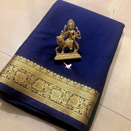Party Wear Pure Silk Saree With Simple Border Weaving | Premium Collection