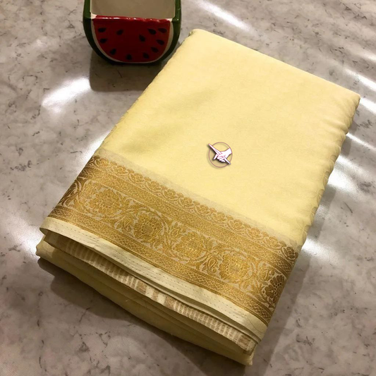Traditional Event Mysore Silk Saree With Artistic Border | Premium Collection