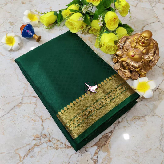 Karnataka Origin Mysore Silk Saree With Plain Style | Premium Collection
