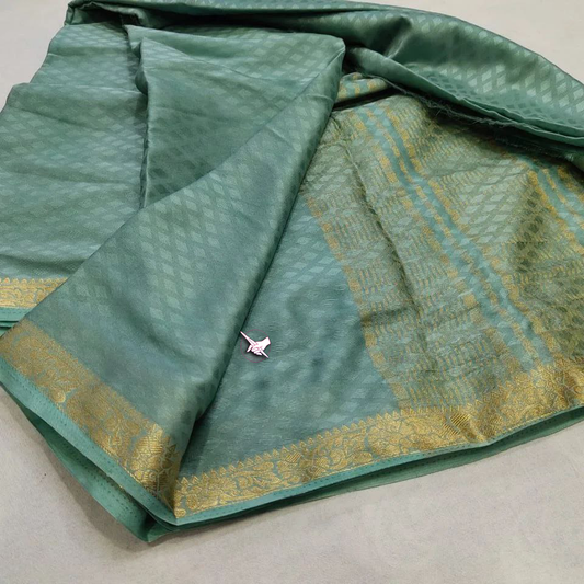 Pure Mysore Silk Saree With Cultural Weaving Border | Premium Collection