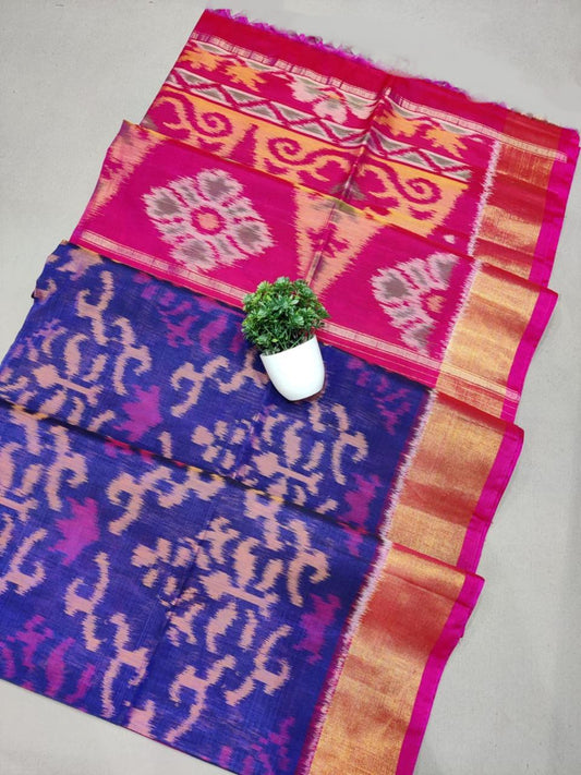 Designer Ikkat Print Soft Silk Saree Perfect For Celebrations | Premium Collection