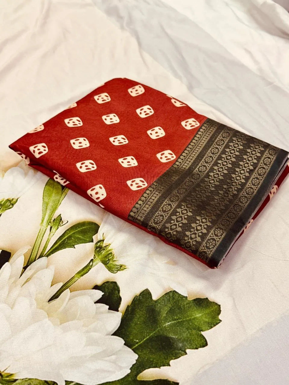 Semi Crepe Kalamkari Printed Mysore Silk Saree
